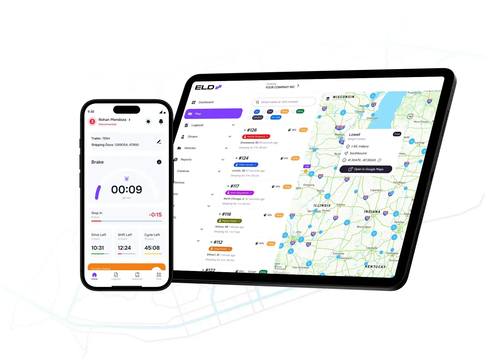 eld app on tablet and mobile phone