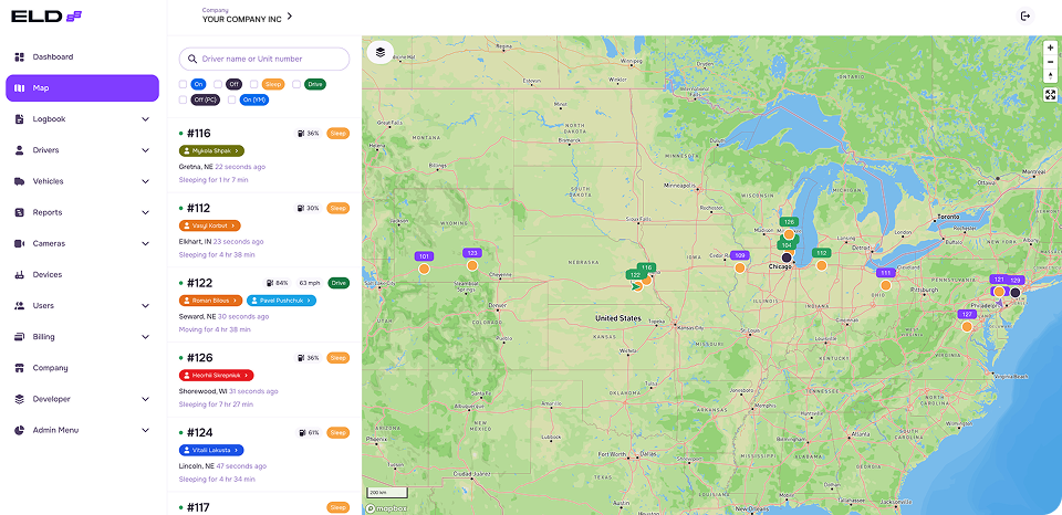 Eld compliance map preview